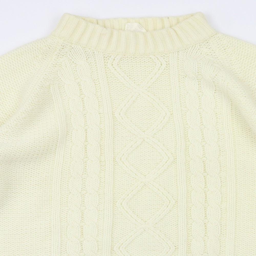Preworn Womens Yellow Argyle/Diamond  Pullover Jumper Size 14