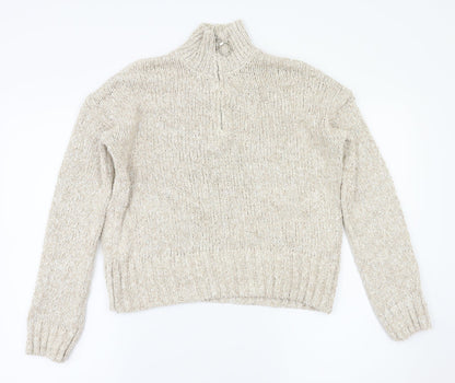 Additional front view of pins& staples women’s grey jumper, size XS