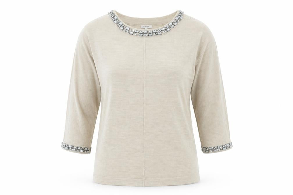 Part Two Womens Beige   Basic T-Shirt Size S