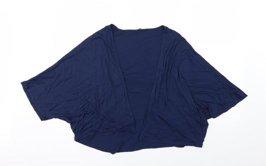 Marks and Spencer Womens Blue  Jersey Cardigan Jumper Size 10