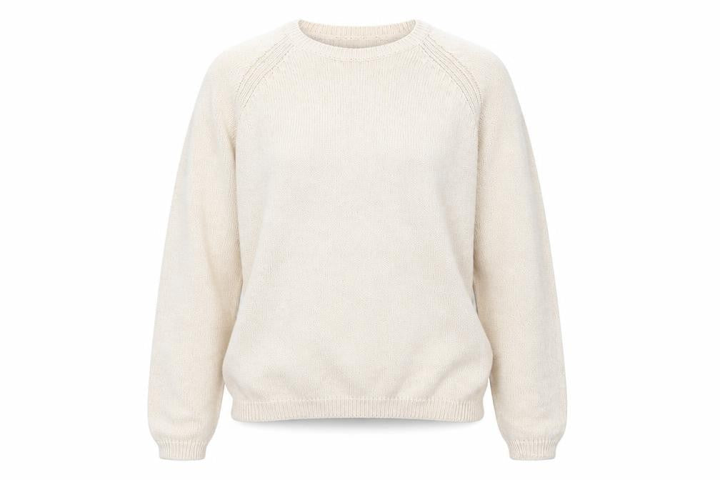EWM Womens Beige  Knit Pullover Jumper Size M