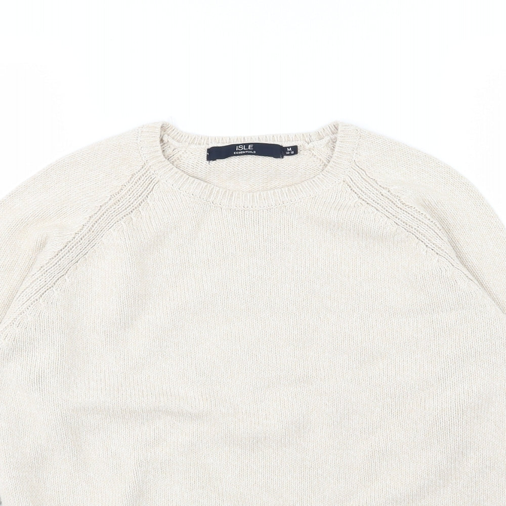 EWM Womens Beige  Knit Pullover Jumper Size M