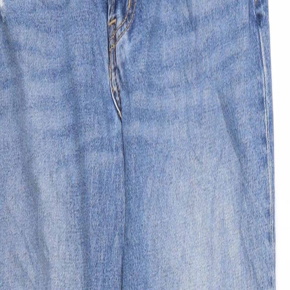 H&M Womens Blue  Denim Straight Jeans Size 8 L30 in