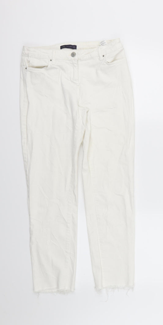 Marks and Spencer Womens White  Denim Skinny Jeans Size 10 L26 in