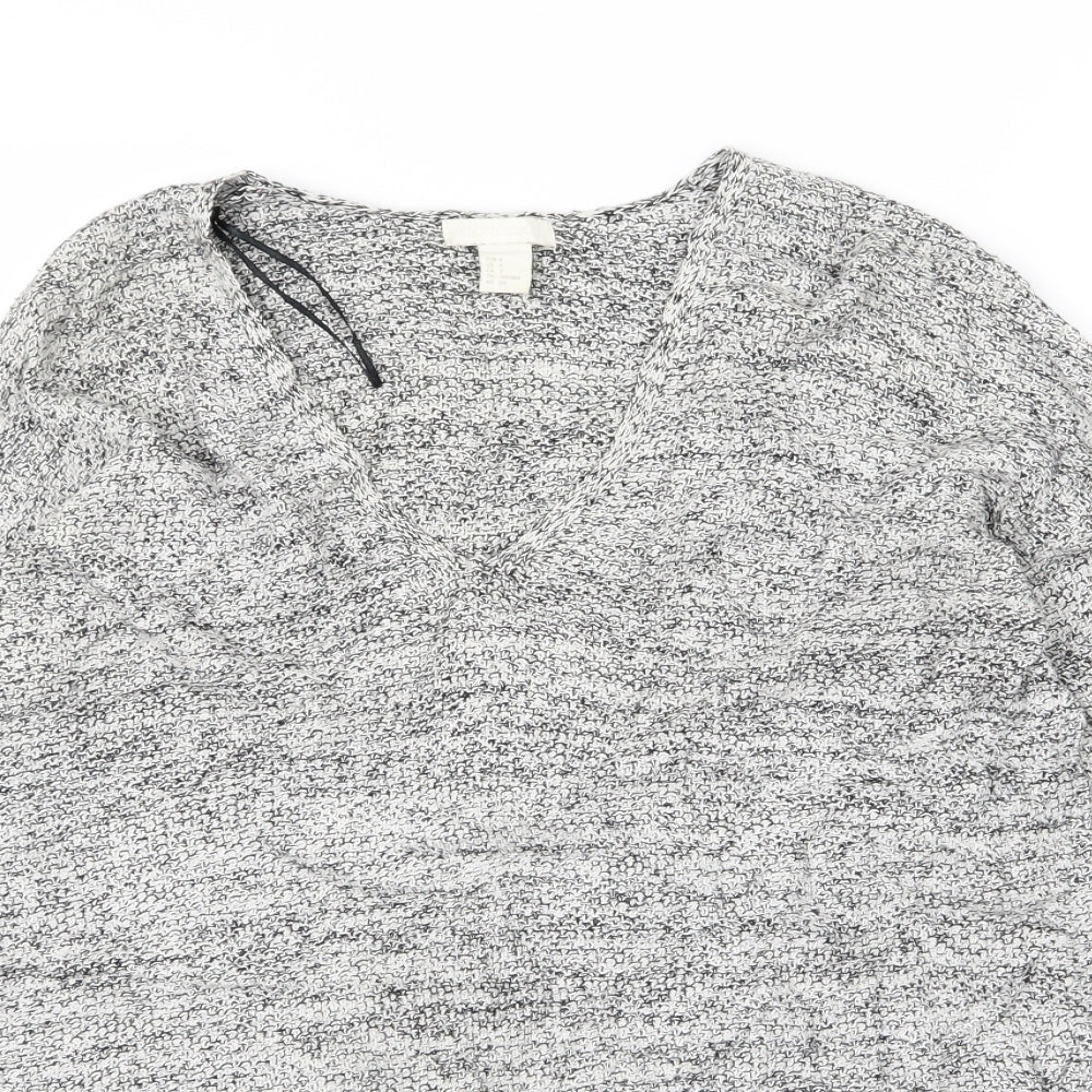 H&M Womens Grey  Knit Pullover Jumper Size S