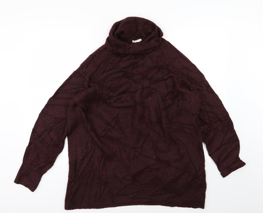 H&M Womens Red  Knit Pullover Jumper Size M