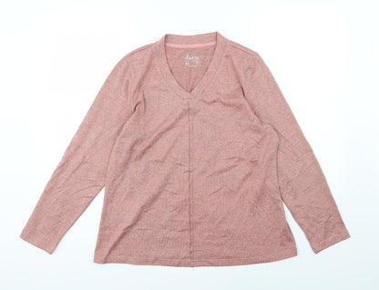 Additional front view of D&Co. women’s pink knit jumper, size L