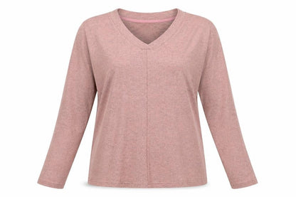 Front view of D&Co. women’s pink knit jumper, size L