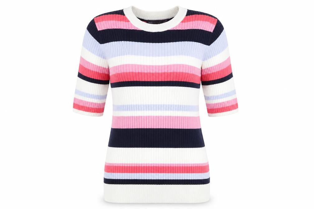 Marks & Spencer Womens Multicoloured Striped  Pullover Jumper Size 10
