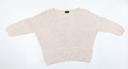 Additional front view of Topshop women’s pink jumper, size UK 8