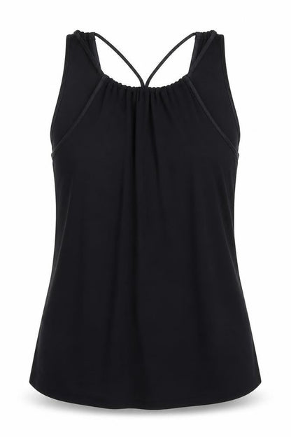 Front view of Marks & Spencer women’s black basic t-shirt, size UK 14