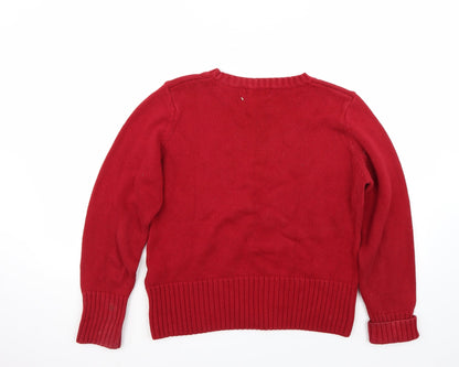 Back view of EWM women’s red jumper, size M