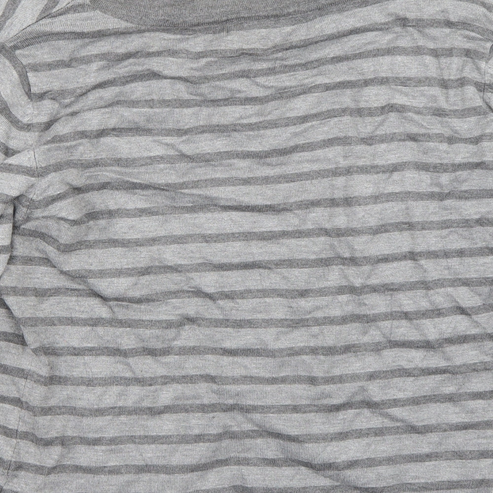 Alexandra Womens Grey Striped  Pullover Jumper Size M