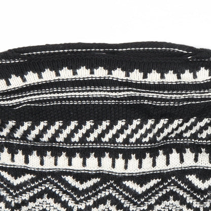 Close-up detail of F&F women’s black jumper, size UK 10