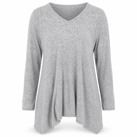 Front view of Colin 1804 women’s grey basic t-shirt, size S