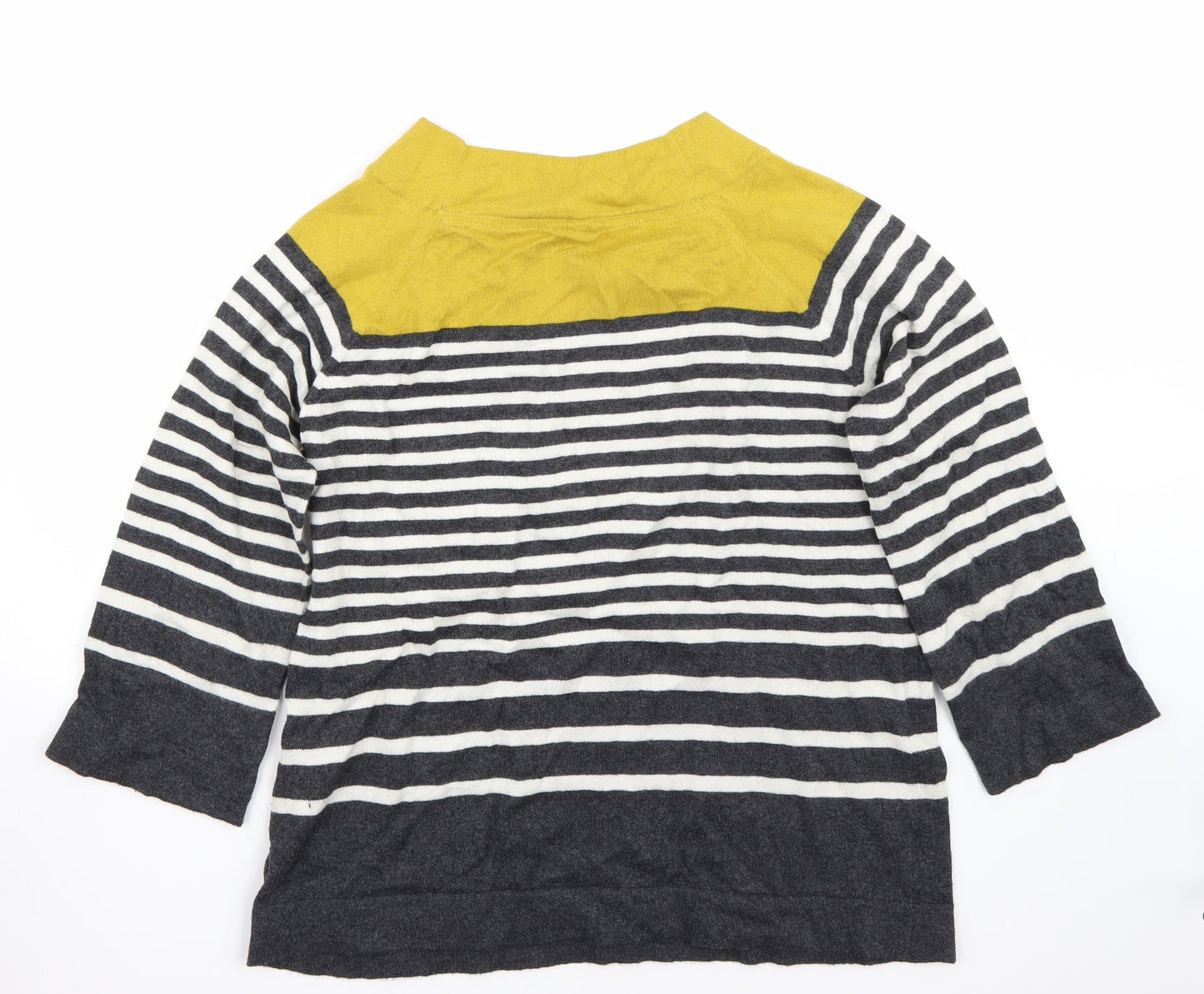 Preworn Womens Grey Striped  Pullover Jumper Size 12