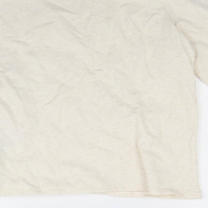 Brand and care label for Avon women’s ivory floral pullover sweatshirt, size UK 10