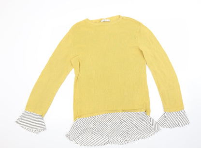 Additional front view of Next women’s yellow jumper, size UK 12