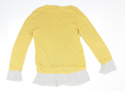 Back view of Next women’s yellow jumper, size UK 12