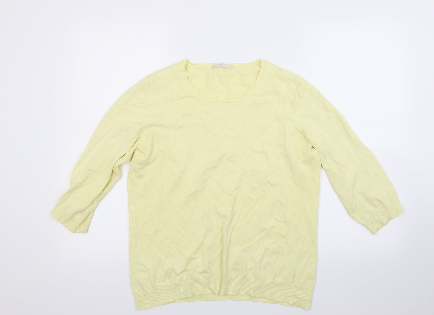Marks and Spencer Womens Yellow   Pullover Jumper Size 16