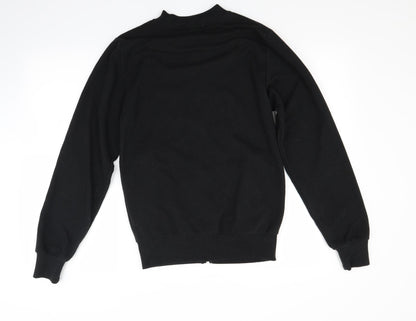 Back view of Cedarwood State men’s black full zip sweatshirt, size S