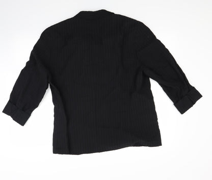 Back view of Lebek women’s black jacket blazer, size UK 18