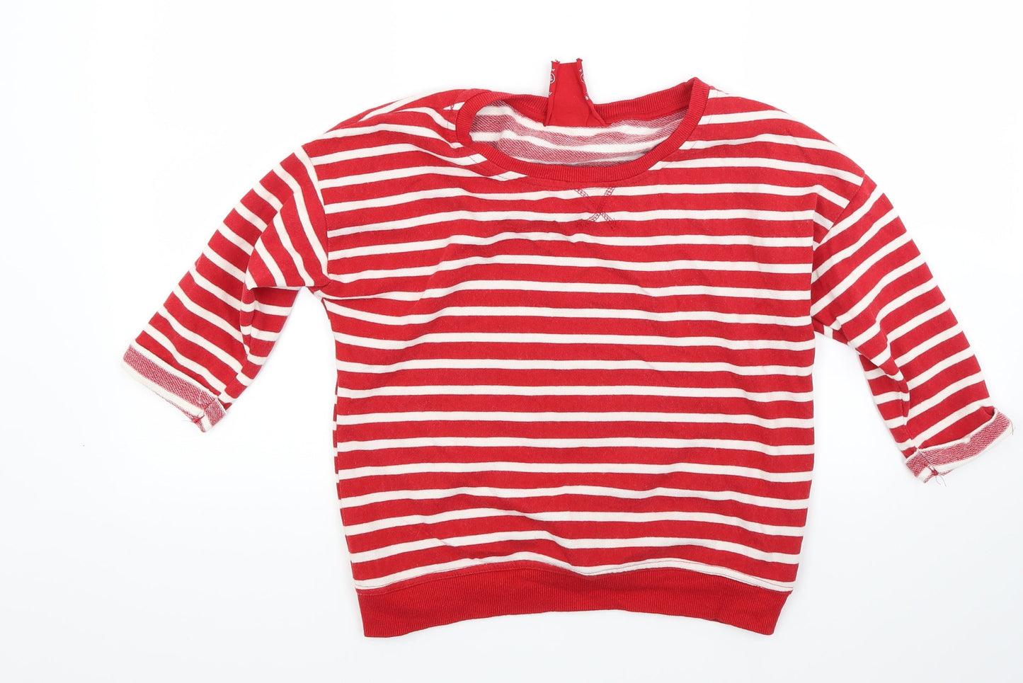 Atmosphere Womens Red Striped  Pullover Sweatshirt Size 10