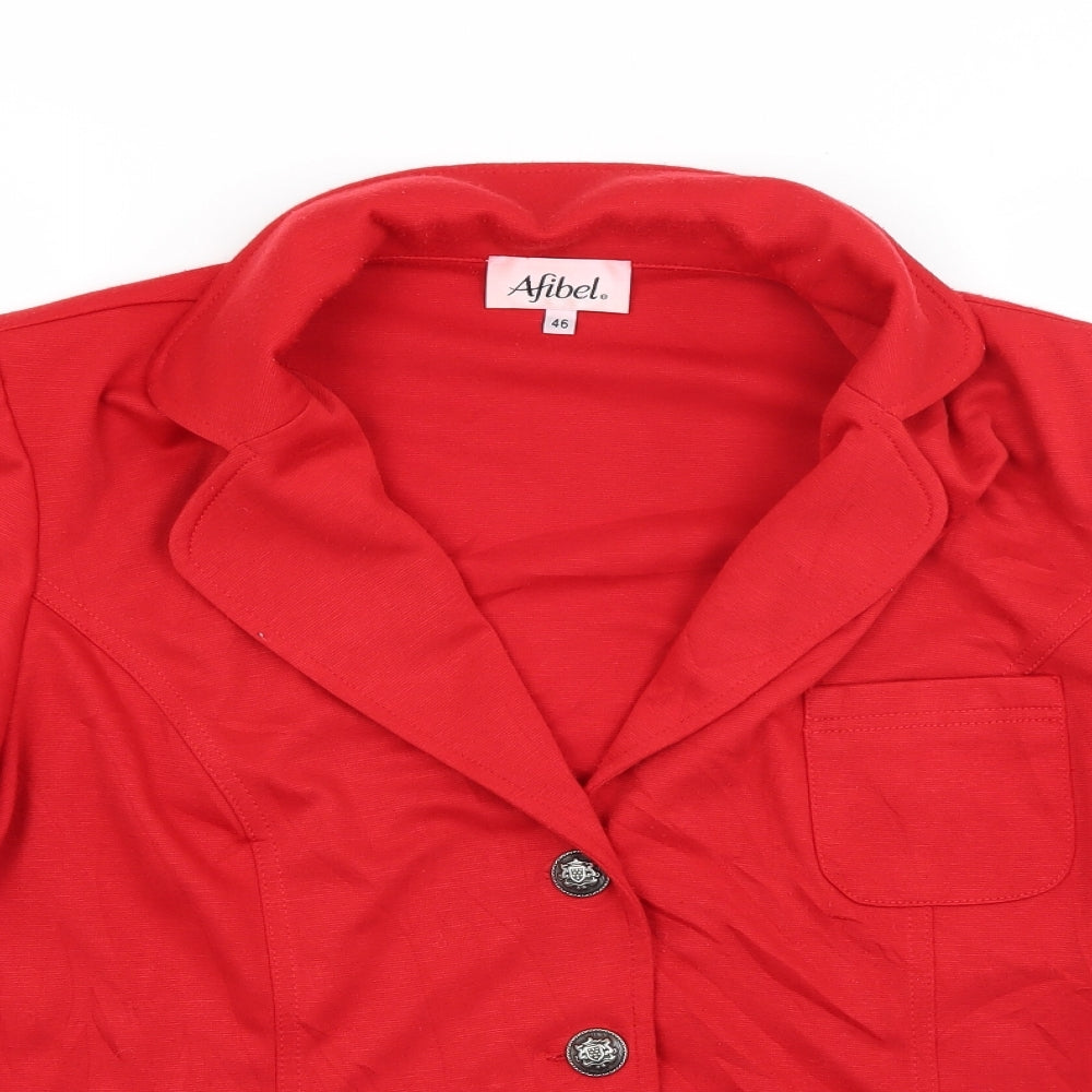 Afibel Womens Red   Jacket Coat Size 18
