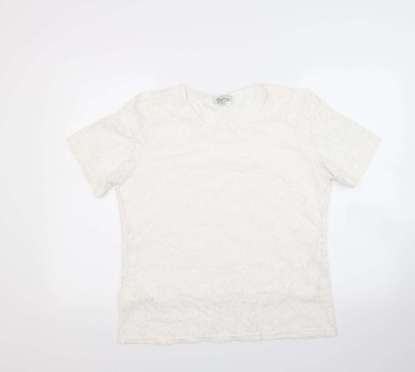 paramour Womens White   Basic Blouse Size L