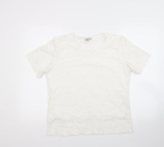 paramour Womens White   Basic Blouse Size L