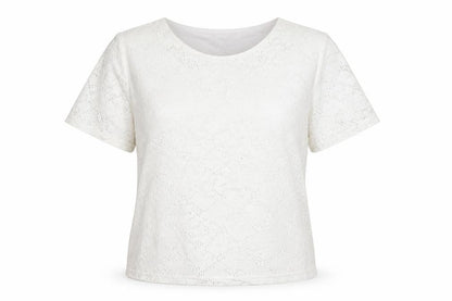 Front view of paramour women’s white basic blouse, size L