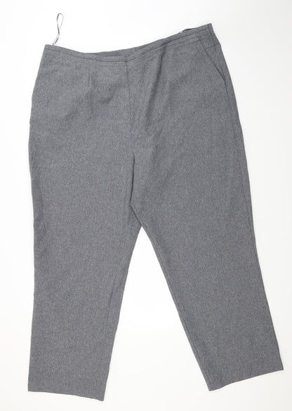 Back view of Bonmarché women’s grey trousers, size UK 22, 27-inch leg