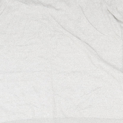 Brand and care label for Topman men’s grey jumper, size M