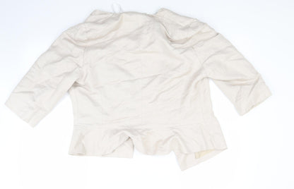Back view of Principles women’s beige jacket, size UK 16