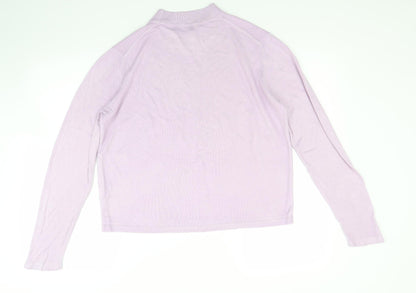 Back view of Marks & Spencer women’s purple jumper, size UK 16