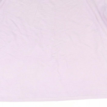 Brand and care label for Marks & Spencer women’s purple jumper, size UK 16