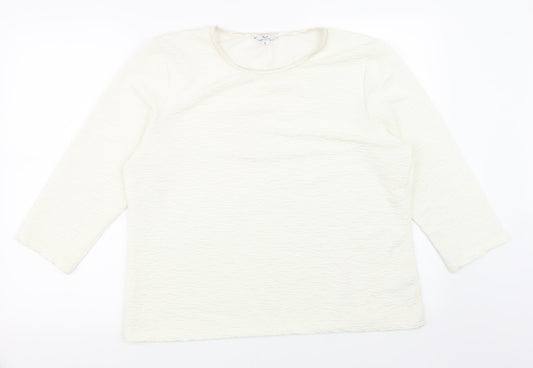 Klass Womens White   Basic T-Shirt Size XL