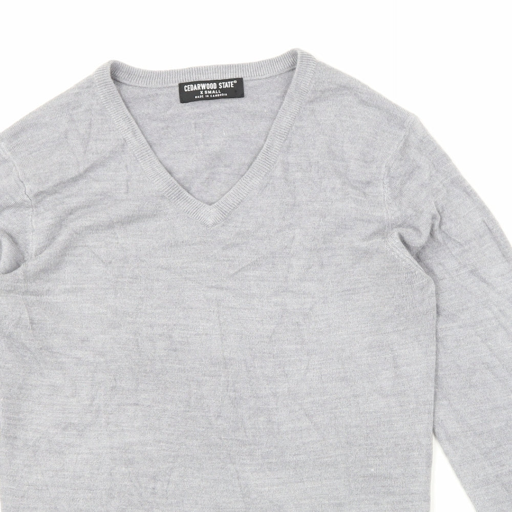 Cedar Wood State Mens Grey   Pullover Sweatshirt Size XS