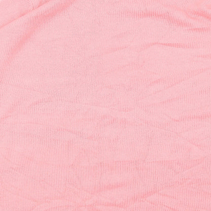 Brand and care label for Julipa women’s pink striped jumper, size UK 2