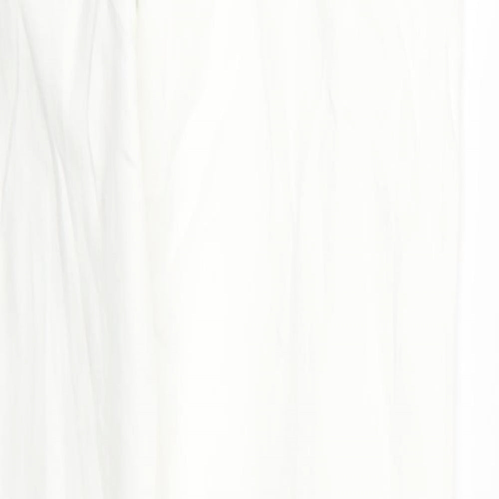 Topshop Womens White   Skinny Jeans Size 28 in L32 in - Ripped distressed Look