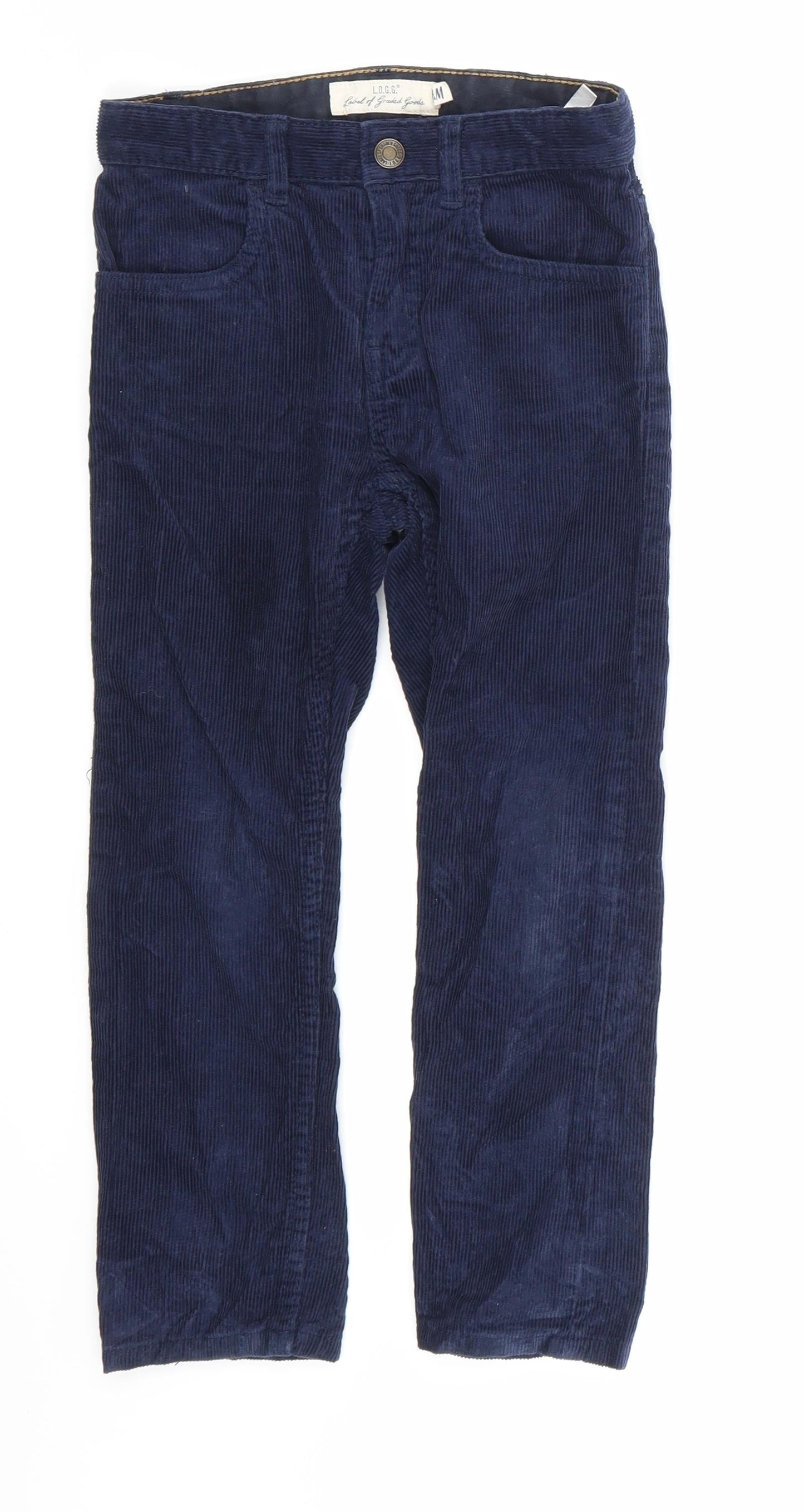 H&M Girls Blue  Velvet Skinny Jeans Size 5-6 Years