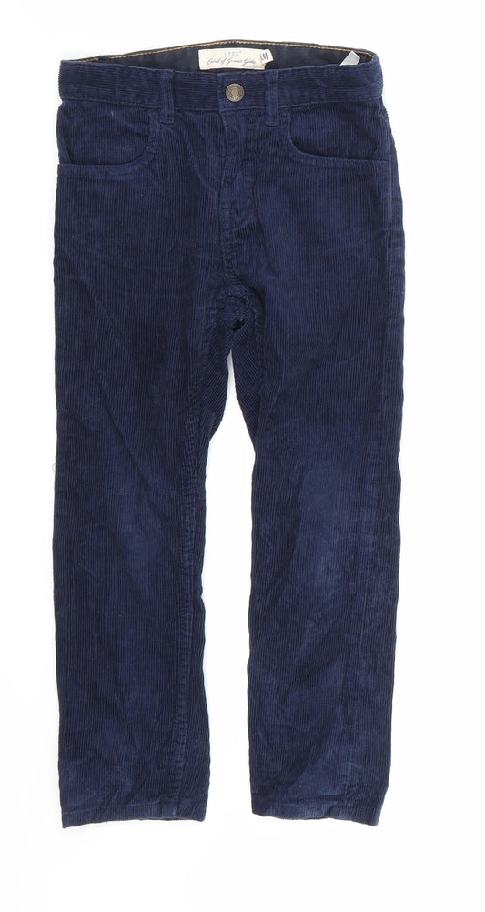 H&M Girls Blue  Velvet Skinny Jeans Size 5-6 Years