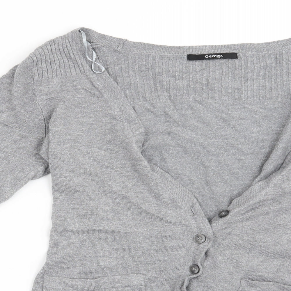 George Womens Grey   Cardigan Jumper Size 8