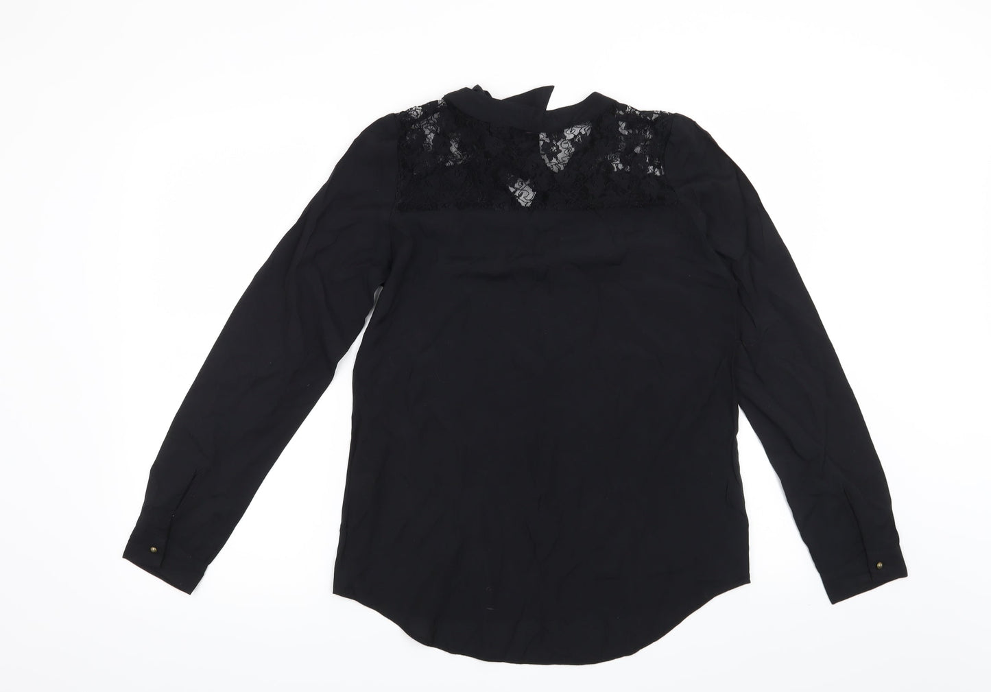 NEXT Womens Black Floral  Basic Blouse Size 10