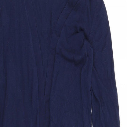 Close-up detail of Tu women’s blue cardigan jumper, size S
