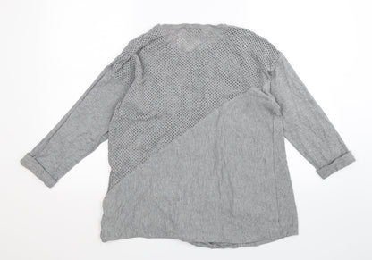 Back view of Next women’s grey knit jumper, size UK 16