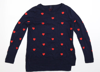 Additional front view of Gap women’s blue knit jumper, size S