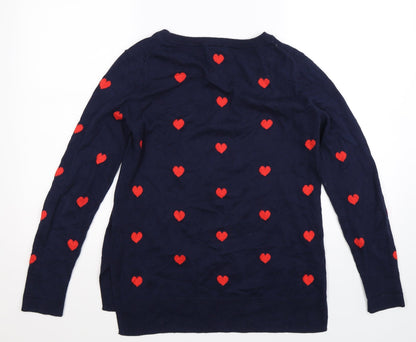 Back view of Gap women’s blue knit jumper, size S