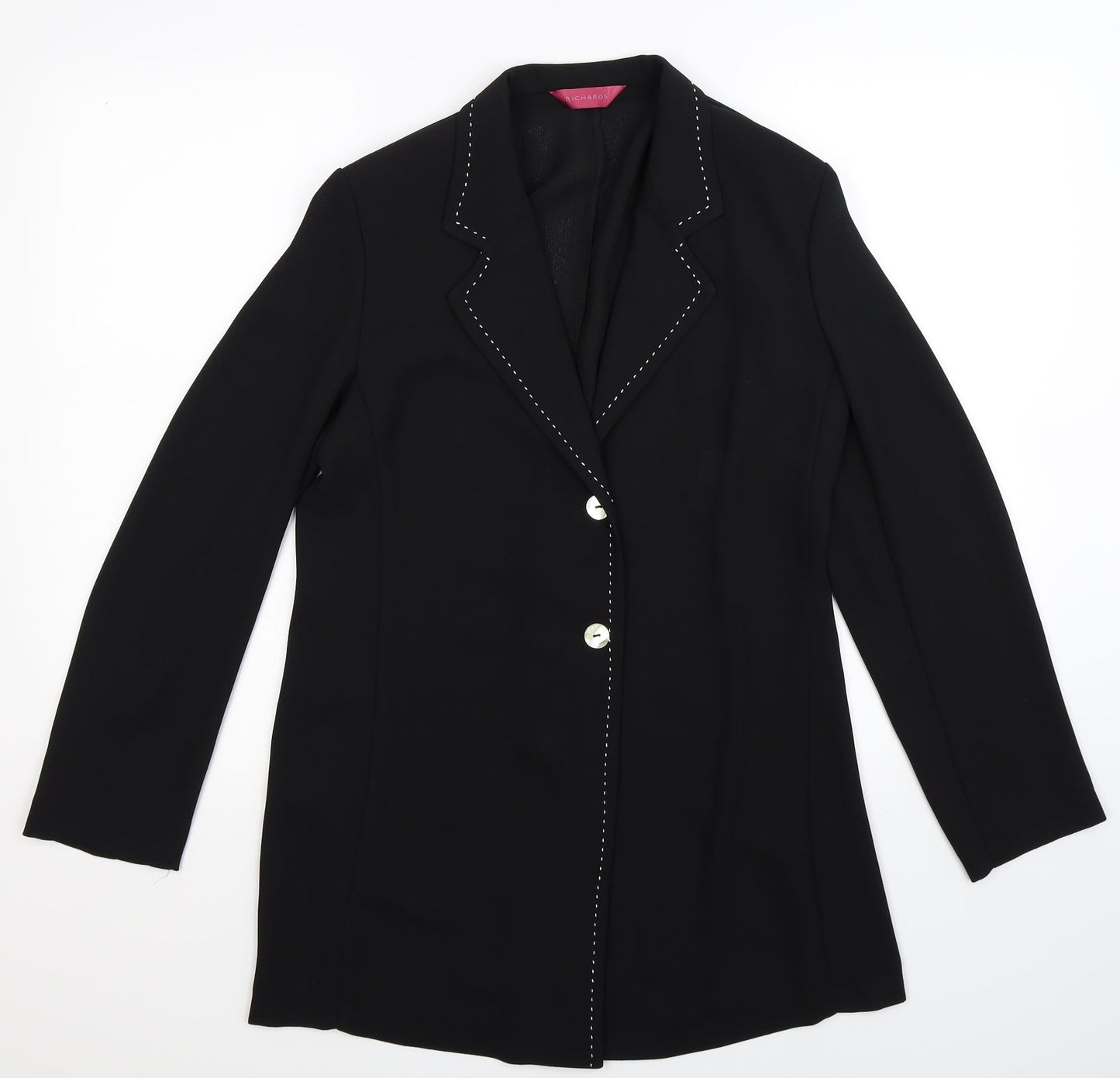 Richards Womens Black   Jacket Suit Jacket Size 10