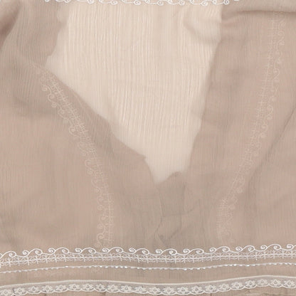 Brand and care label for David Emanuel women’s beige basic blouse, size UK 12